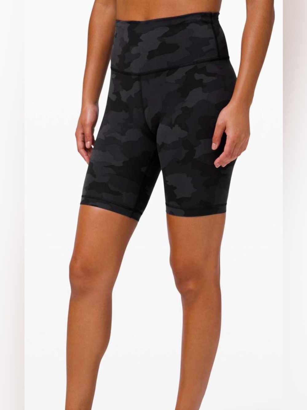 lululemon athletica Black Camo High-Rise Bike Shorts